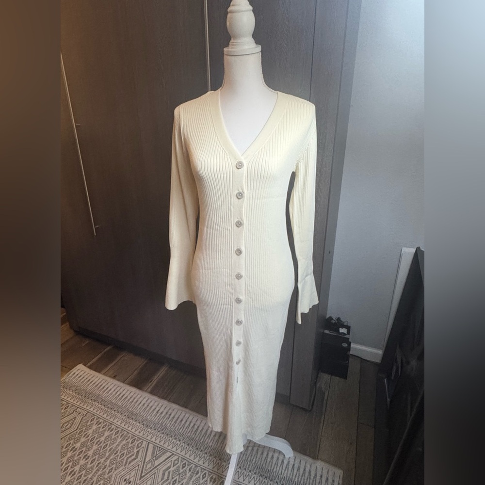 Target Cream Ribbed Knit Sweater Dress, brand new!!